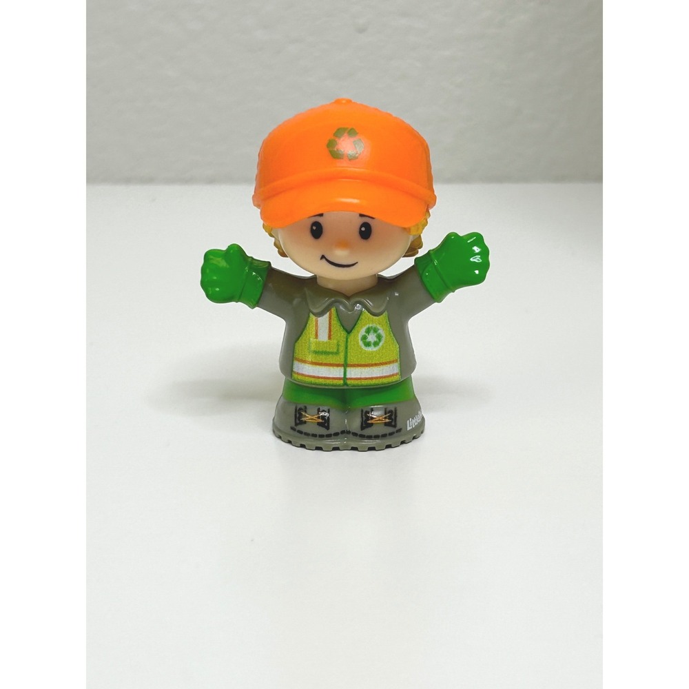 Fisher-Price Little‎ People Recycling Worker Boy with Orange Hat